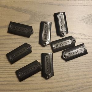 Coach Black Plastic Puffy Hangtags